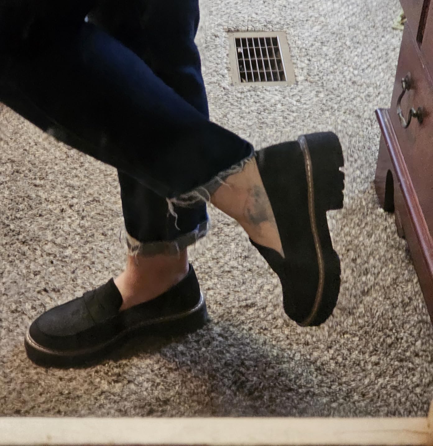 Womens Loafers Platform Chunky Penny Loafer Office Business Casual Shoes customer photo 2