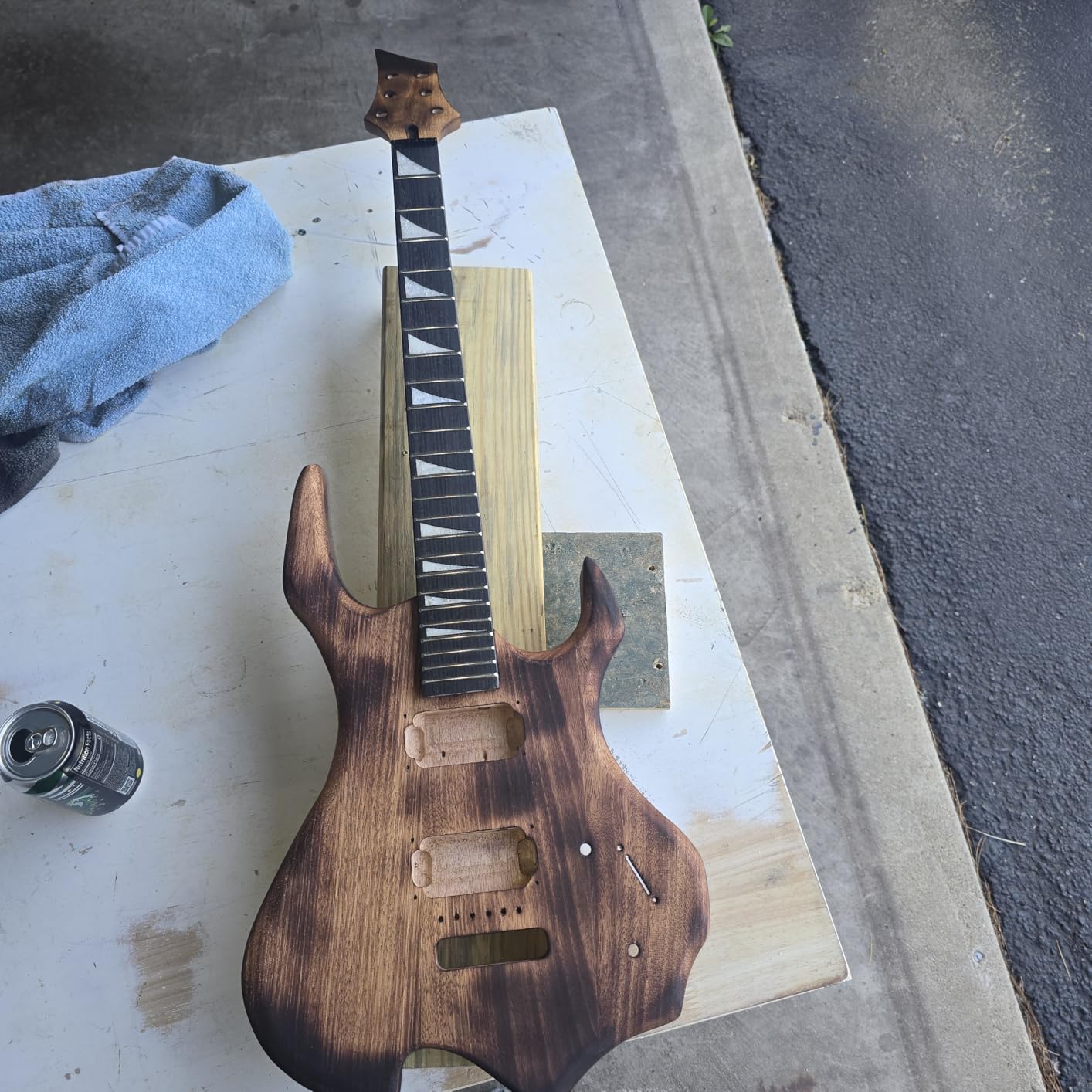 Ktaxon DIY Guitar Kit with Mahogany Body and Maple Neck, Flame | 6 String Electric Guitar, H-H Pickups, Easy Installation with Assembly Videos, Full Equipment to Build Your Own Guitars customer photo 1