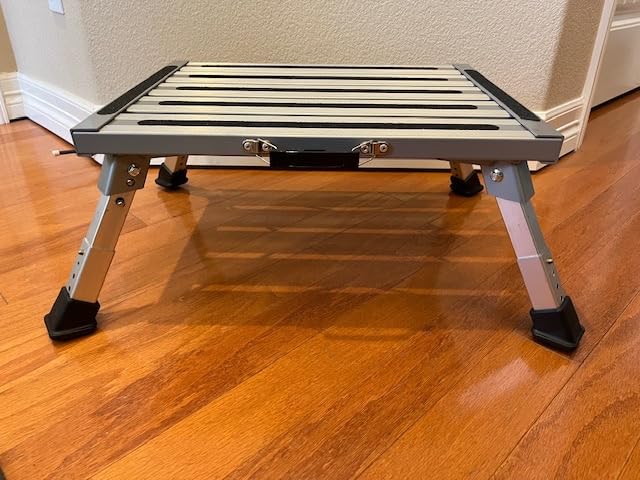 Nilight RV Steps Folding Aluminum Step Stool 16.5