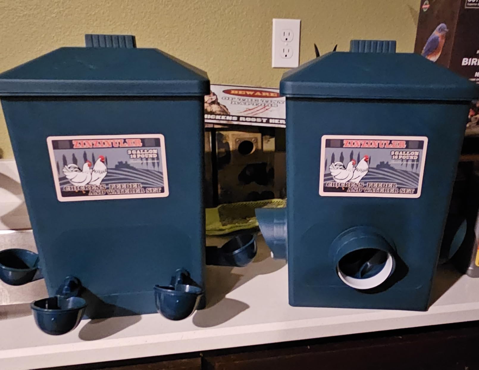 Automatic Port Chicken Feeder and Cup Waterer Set customer photo 2