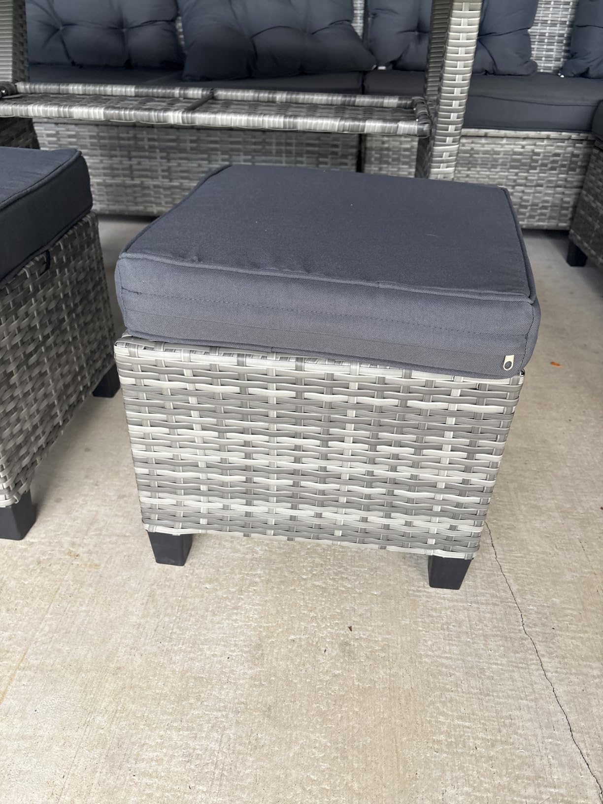 KROFEM 8 Piece Patio Furniture Set, Outdoor Modular Conversation Set customer photo 1