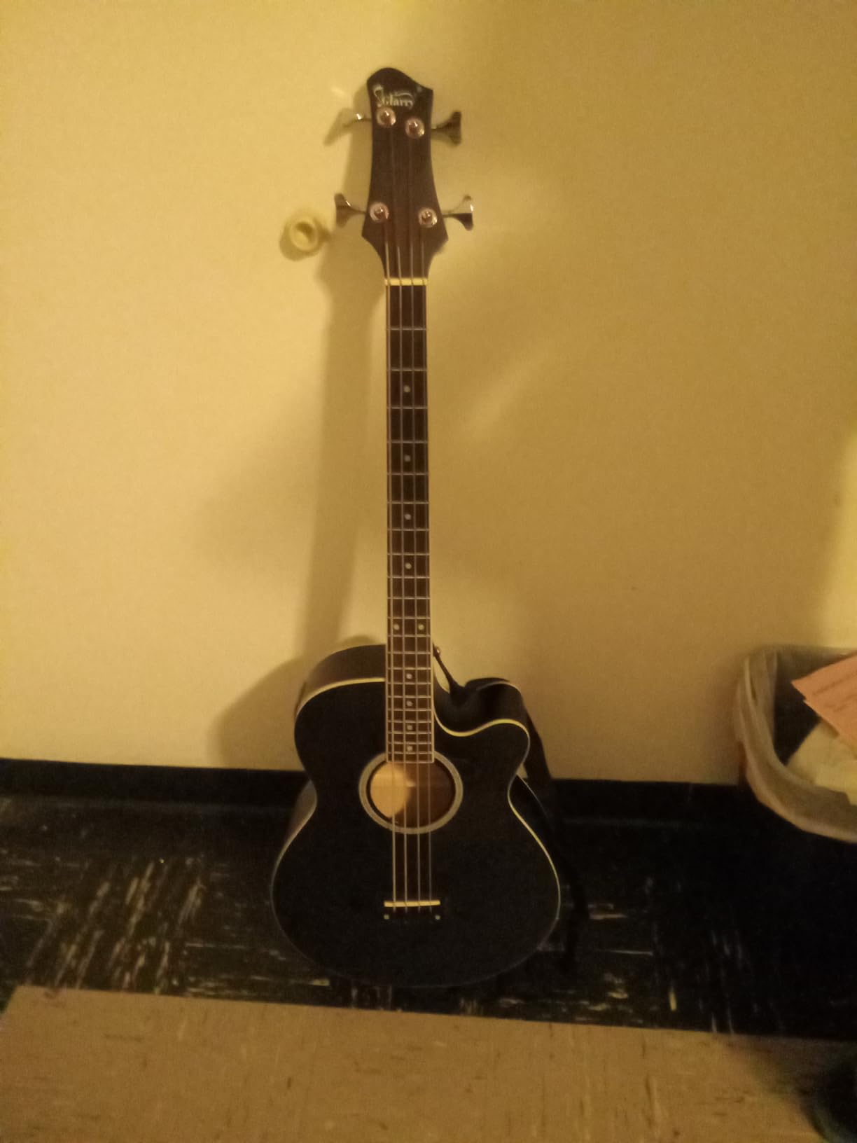 GLARRY Full Size Acoustic Electric Bass Guitar Beginner Kit, Cutaway 4 Strings Electric Acoustic Bass Guitar w/Inbuilt Tuner, Bag, Strap, Picks, Strings, Basswood Bass Guitarra, Matte Black customer photo 1
