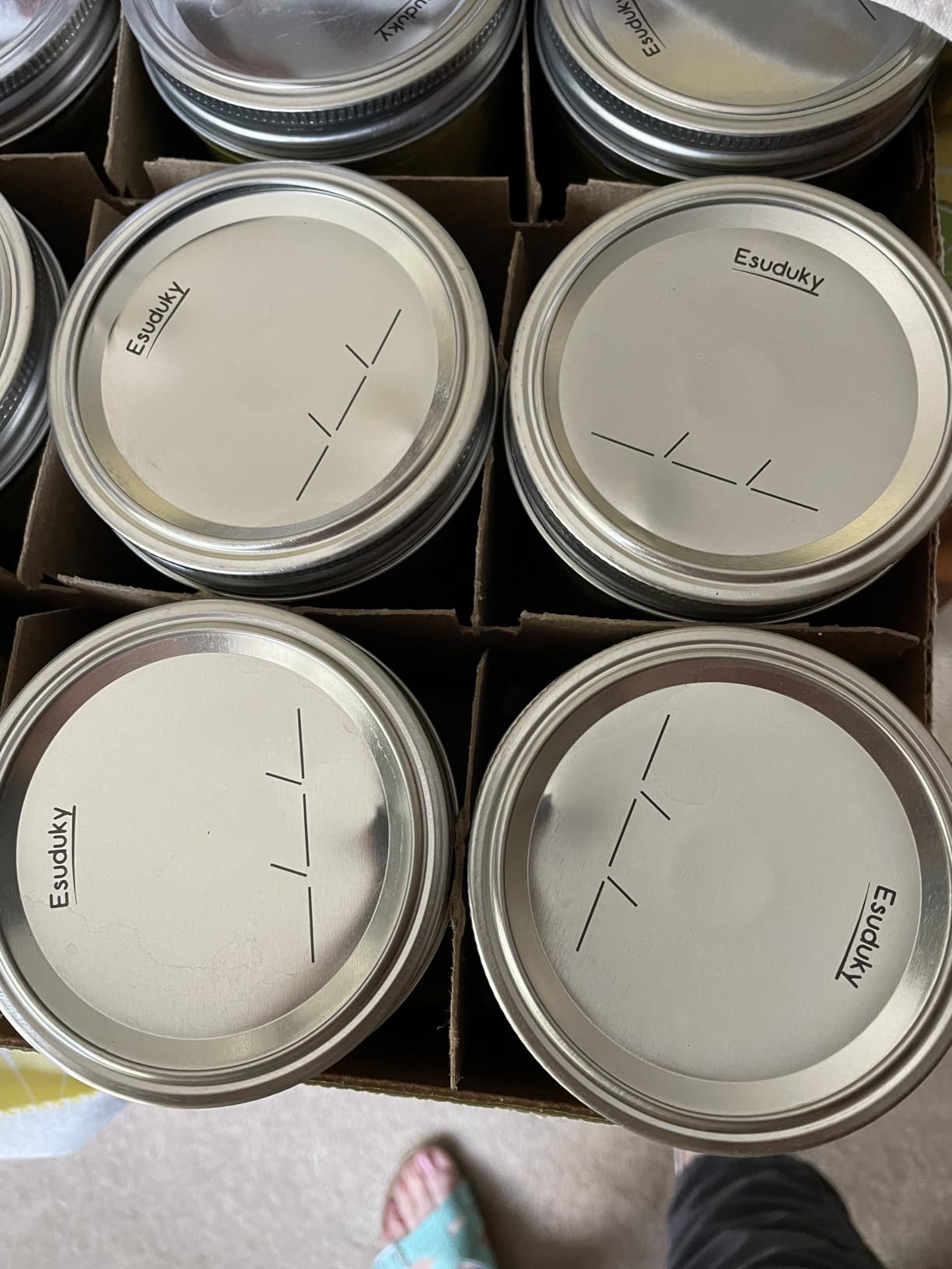 36Pcs Mason Jar Lids with Rings Wide Mouth, Upgrade Canning Lids with Rings/Bands for Ball, Kerr Jars and More, Split-Type with Leak Proof & Airtight, Food Grade Material for Mason Jars customer photo 2
