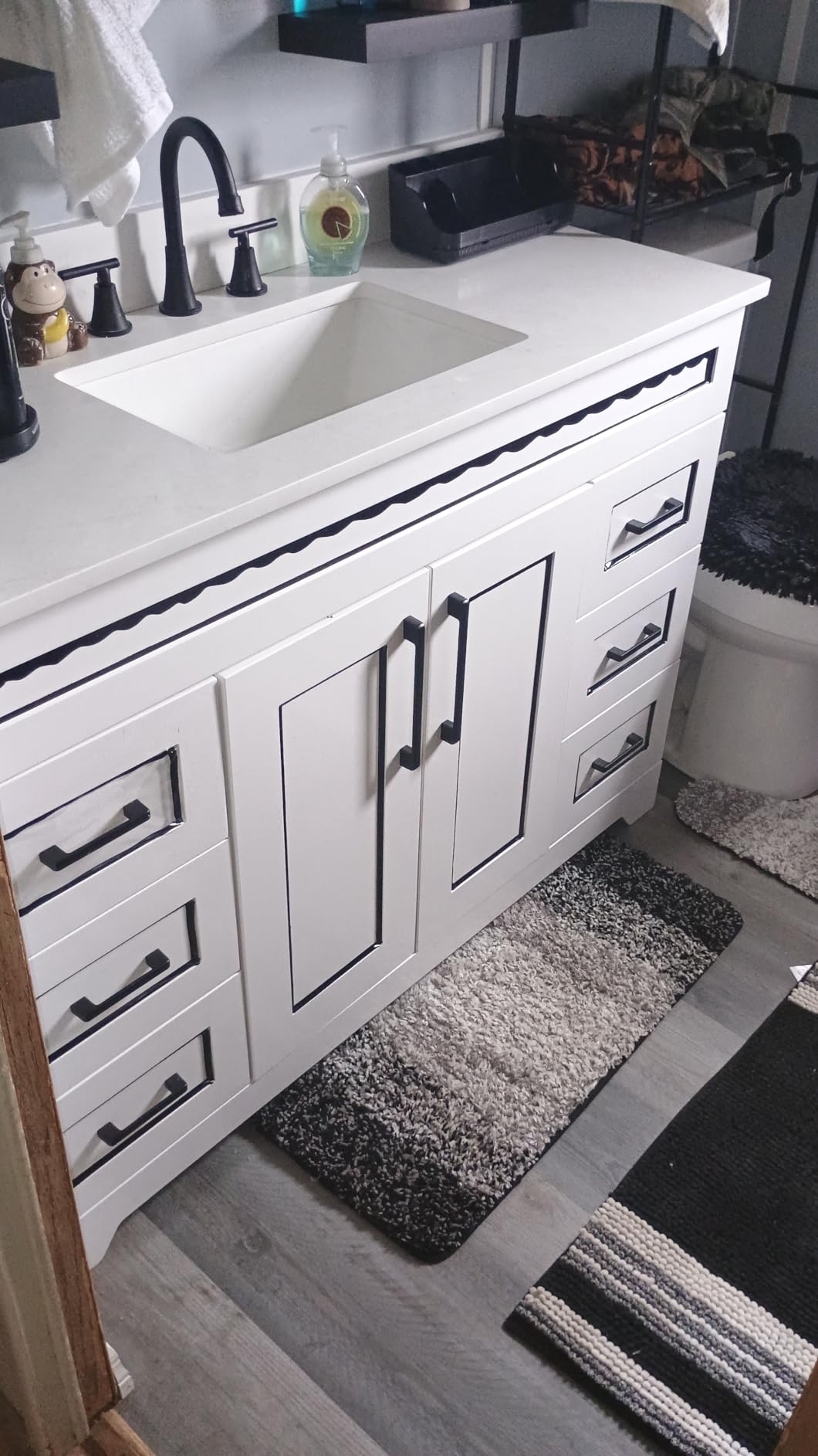 36inch Bathroom Vanity Without Sink,Bathroom Storage Cabinet with 2 Soft Closing Doors & 3 Full Extension Drawers,White customer photo 1