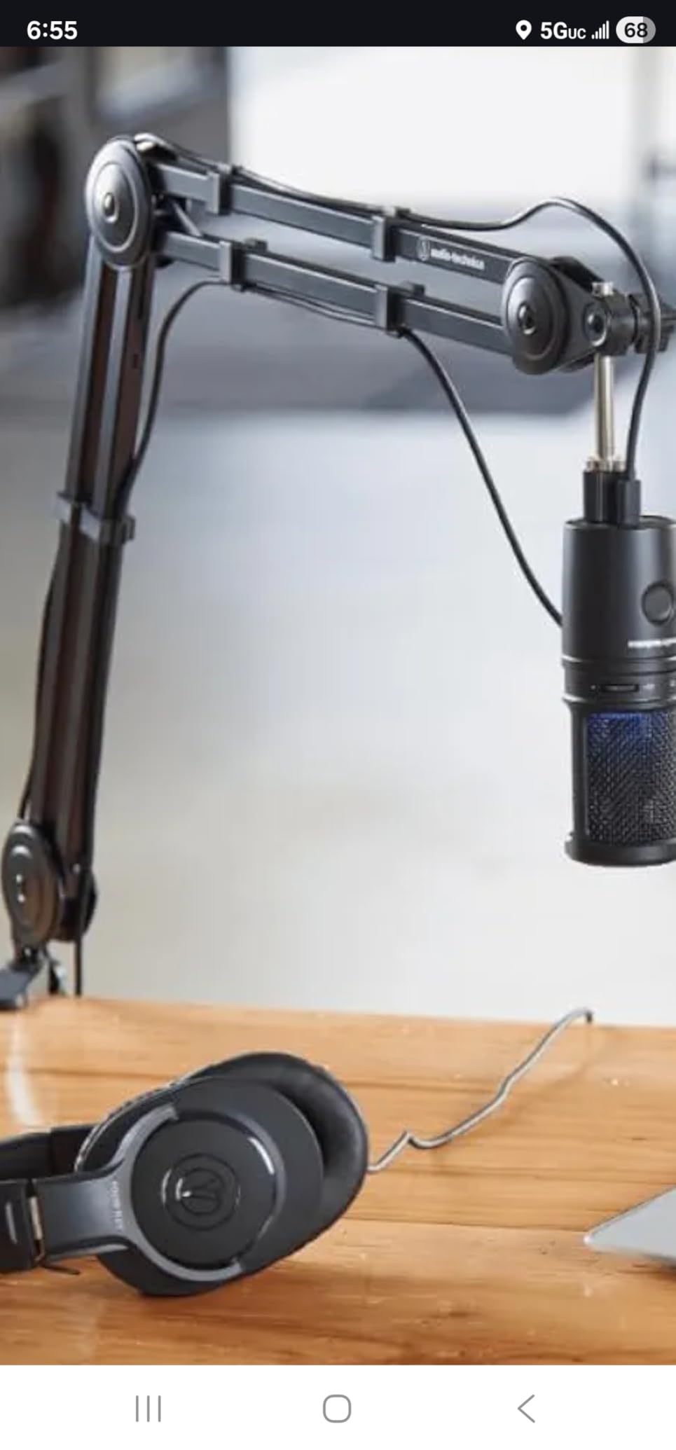 Audio-Technica AT2020USB-X Cardioid Condenser USB Microphone with Microphone Arm + Wind Screen Pop Filter + Cleaning Cloth (4 Items) customer photo 1