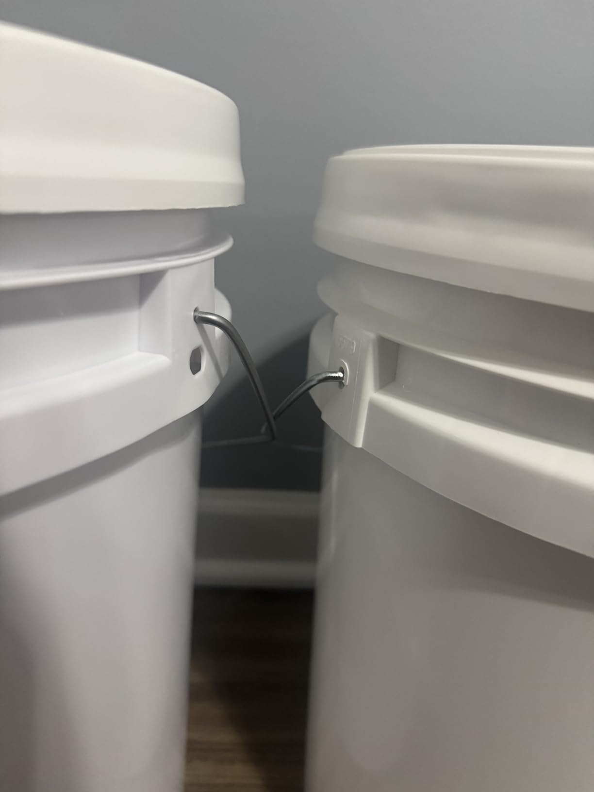 5-Gallon White Bucket Pail with Gamma Seal Screw on Airtight Lid, Heavy-Duty 90MIL Extra Durable, Food Grade, Metal Handles with Plastic Grip for Easy Carrying, Easy Stack & Store, BPA Free - 3 Pack customer photo 1