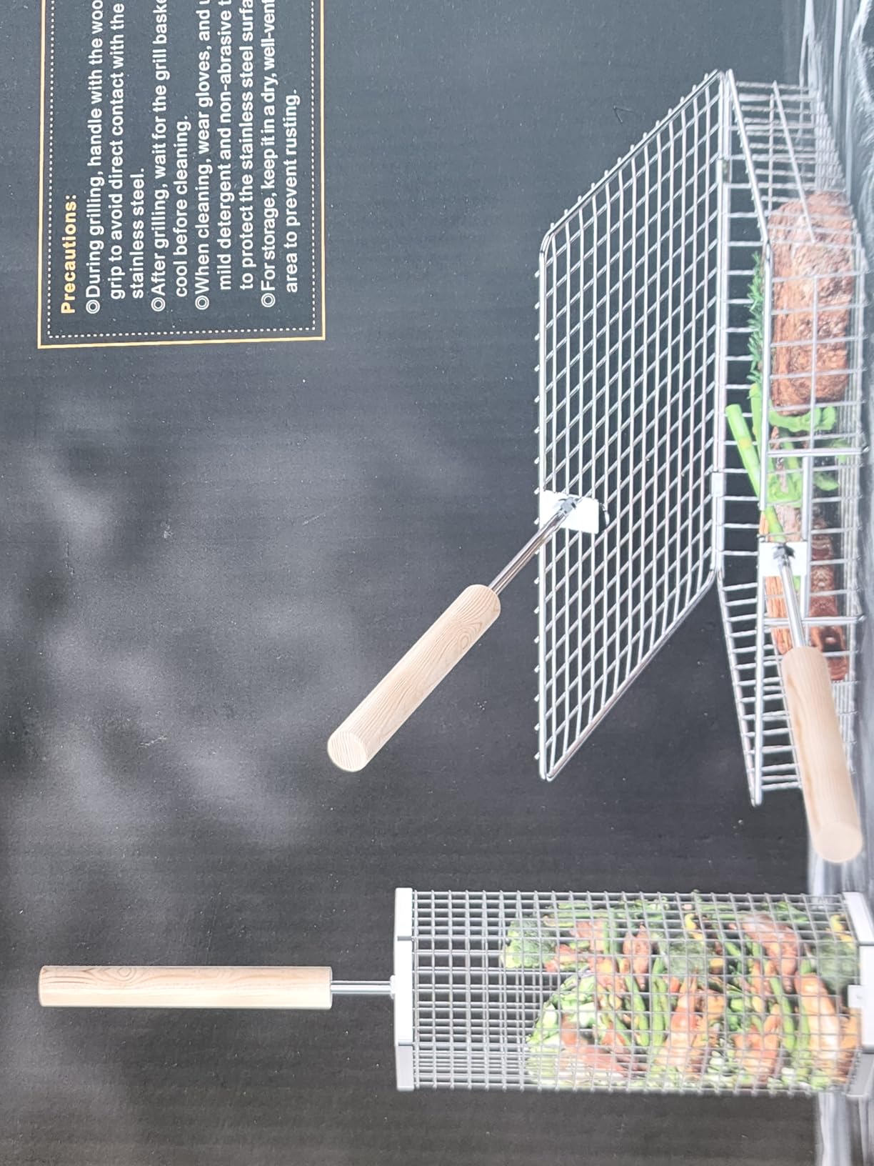 Grill Basket Set, BBQ Accessories, Outdoor Camping Cooking, Gifts for Men customer photo 1