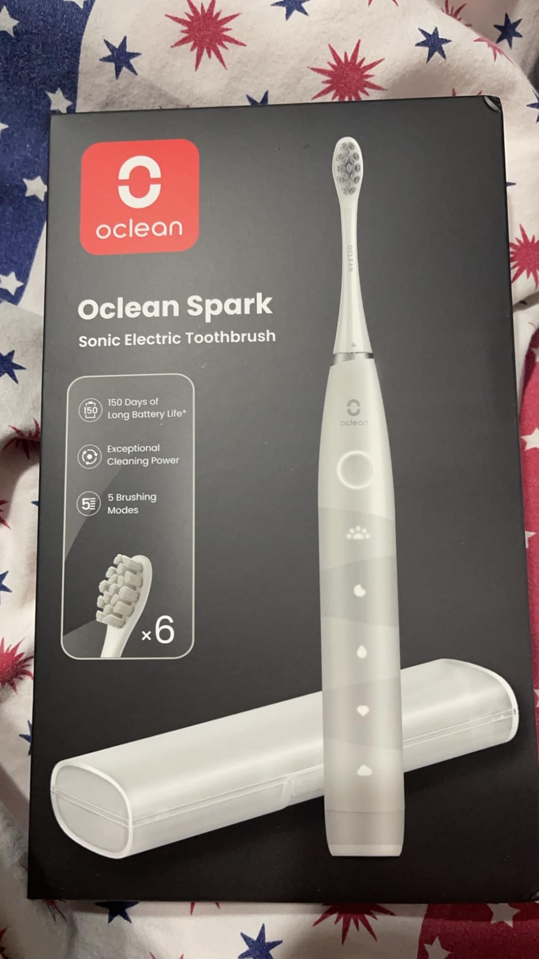 Oclean Electric Toothbrush for Adults, 150 Days Battery Life Electric Toothbrush, USB Rechargeable Sonic Travel Toothbrush with 6 Brush Heads & Travel Case, 5 Modes and Smart Timer customer photo 2