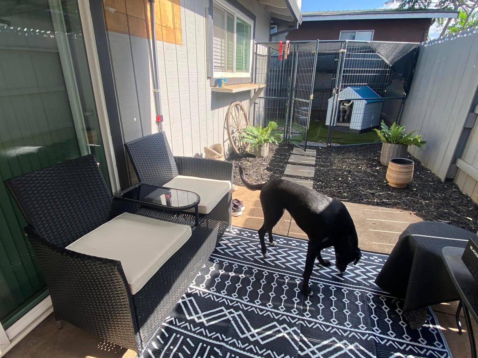 Yaheetech Patio Loveseat, Outdoor Wicker Double Chair w/Side Table customer photo 1