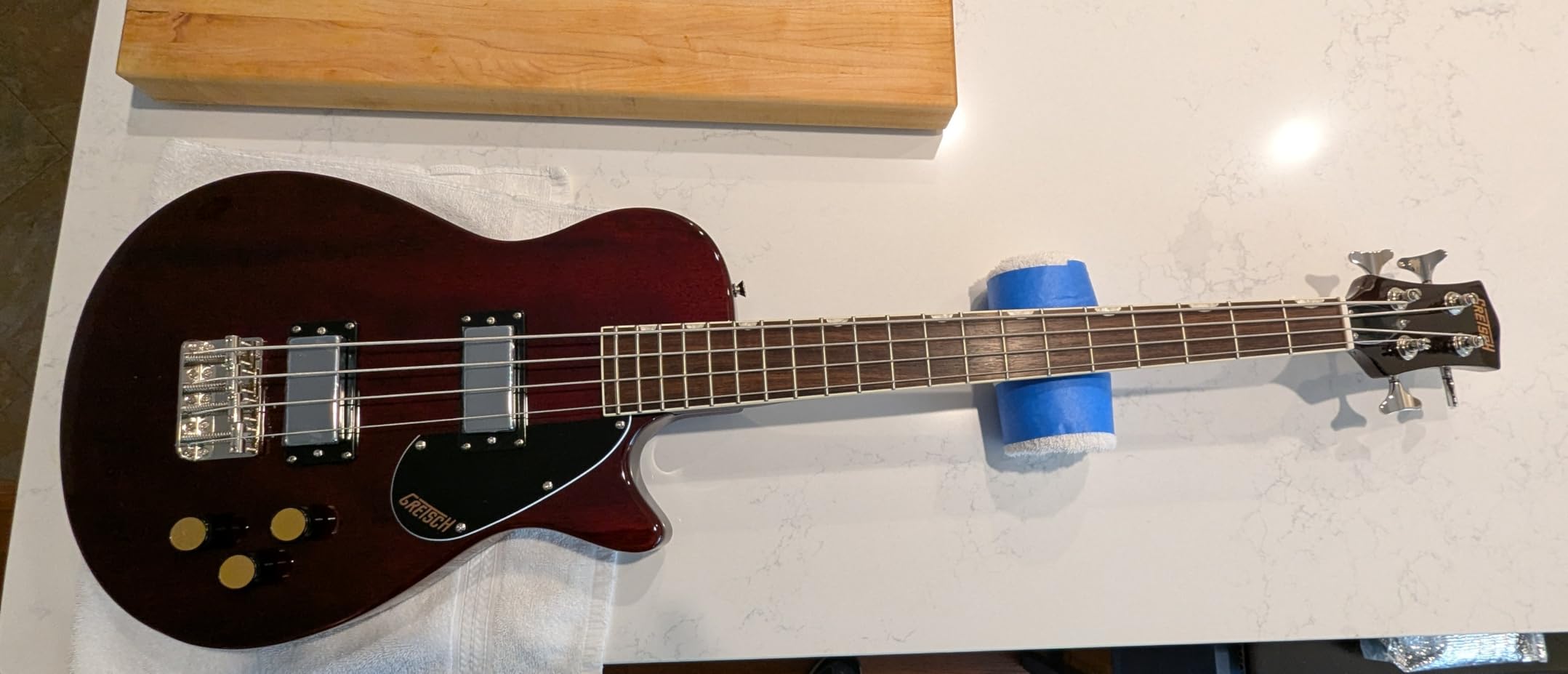 Gretsch Streamliner Jet Club Single-Cut Short-Scale Electric Bass Guitar - Walnut Stain customer photo 2