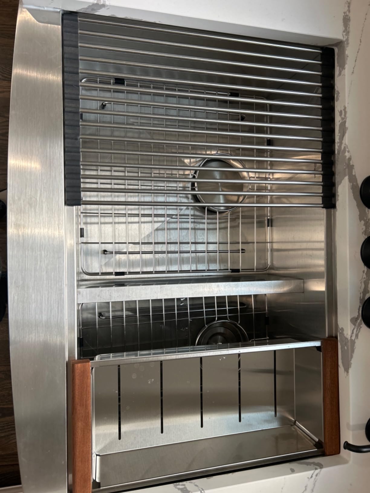 Sarlai 33 Farmhouse Kithchen Sink - 33 x 22 Inch Apron Front Ledge Drop In Workstation16 Gauge Stainless Steel Single Bowl Top-mount Farm Sinks customer photo 2