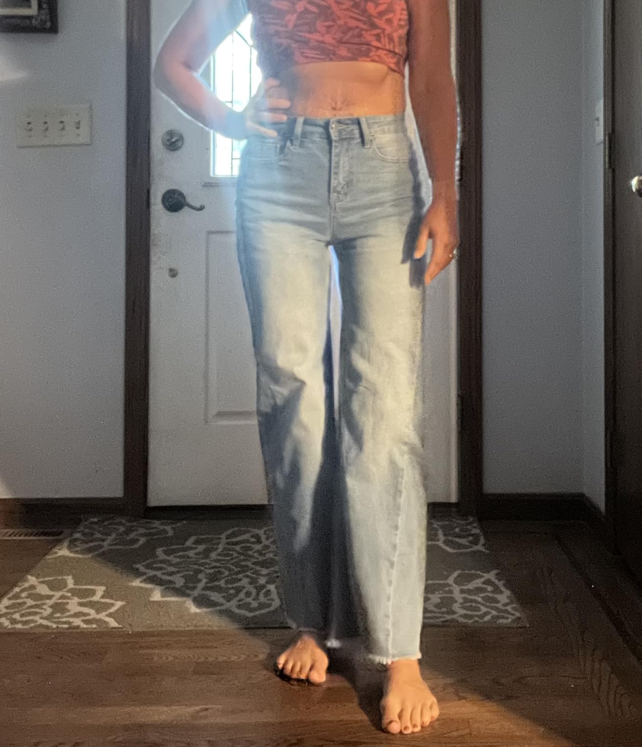 Sidefeel Women's Wide Leg Jeans High Waisted Stretchy Denim Pants customer photo 2