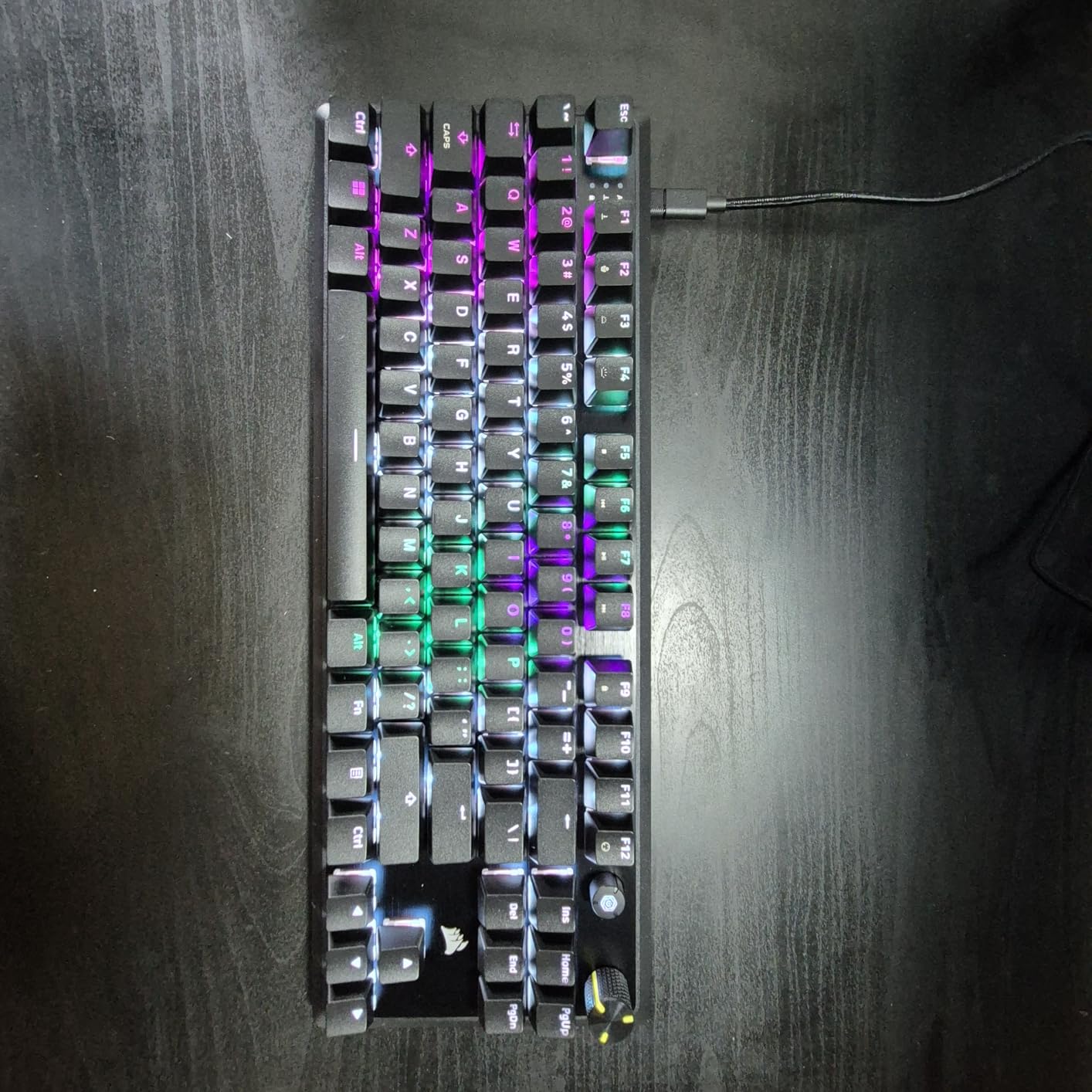 Corsair K70 CORE TKL RGB Tenkeyless Mechanical Wired Gaming Keyboard - Pre-Lubed MLX Red v2 Linear Switches, SOCD, ABS Double-Shot Keycaps, Sound Dampening, 1000Hz Polling, QWERTY NA - Black customer photo 1