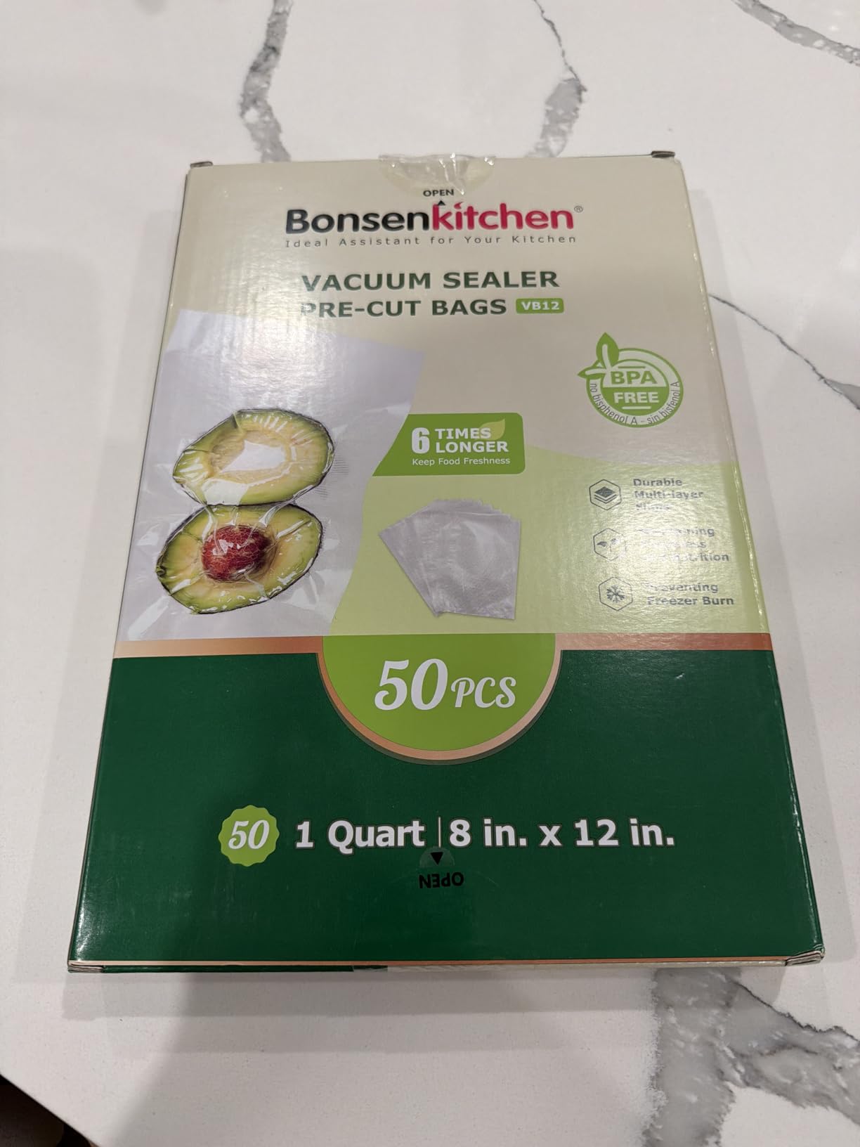 Bonsenkitchen Vacuum Sealer Bags, 150 Count, BPA Free, Food Storage customer photo 2