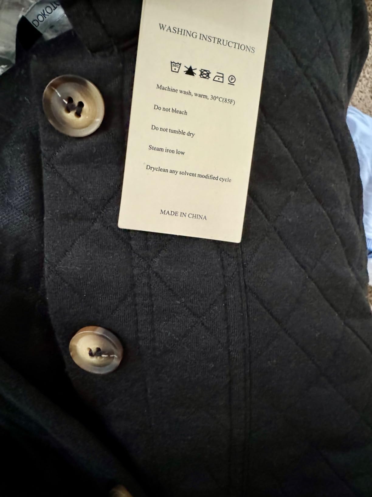 Dokotoo Quilted Jackets for Women Casual Lightweight Button Down Collared Long Sleeve Coats with Pockets customer photo 1