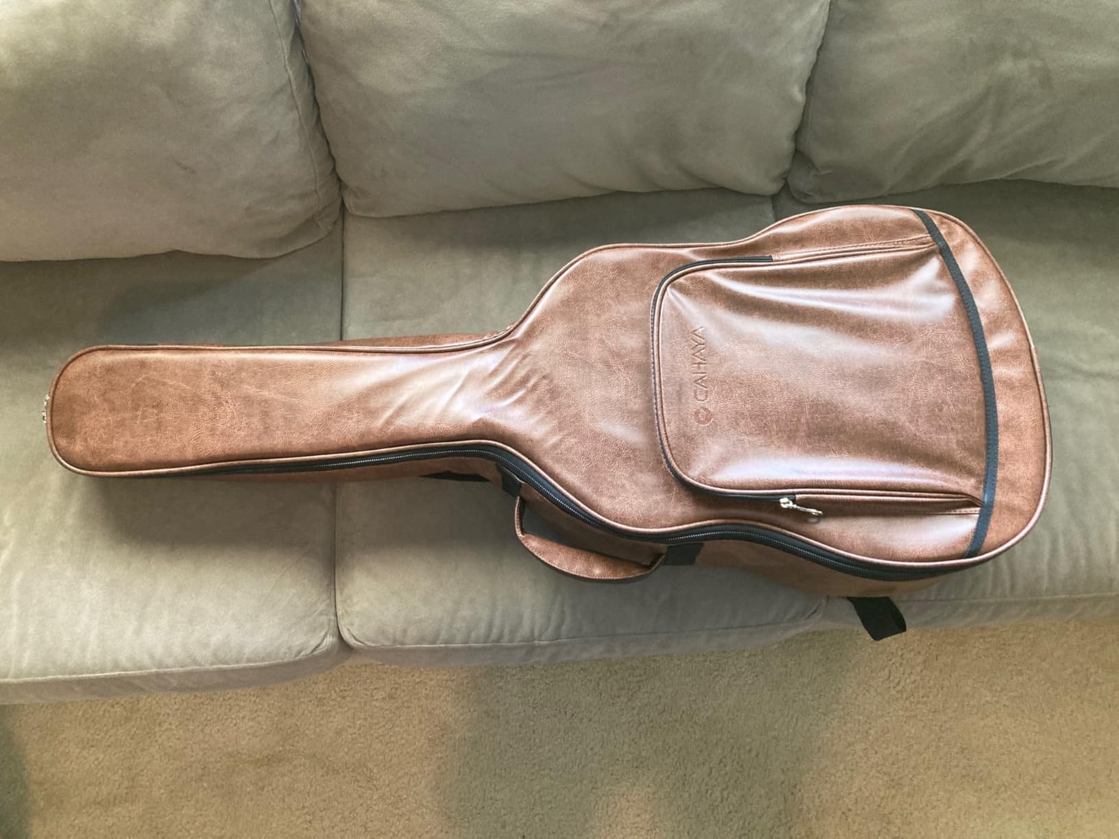 CAHAYA Guitar Case Acoustic Bag - 0.8in Thick Padding Guitar Gig Bag Waterproof PU Design for Easy Cleaning Fits 40 41 42in Acoustic Guitars Travel Acoustic Case with Adjustable Shoulder Straps customer photo 1