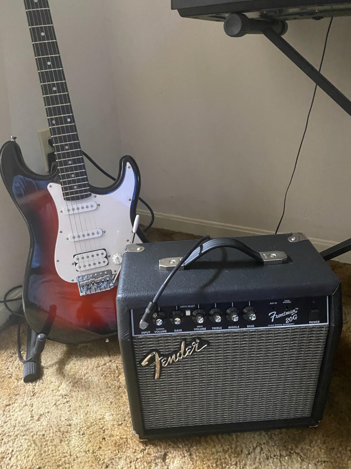 Fender Frontman 20G Electric Guitar Amp, Red, 20-Watt with 6