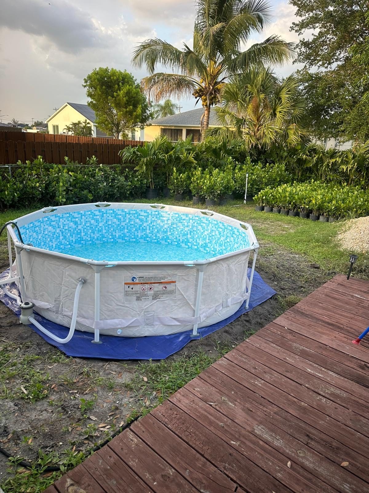 SLOOSH Round Above Ground Pool - 15ft x 42inch Outdoor Round Frame Above Ground Swimming Pool Set Kiddie Pool for Kids Adults with Filter Pump Ladder customer photo 2