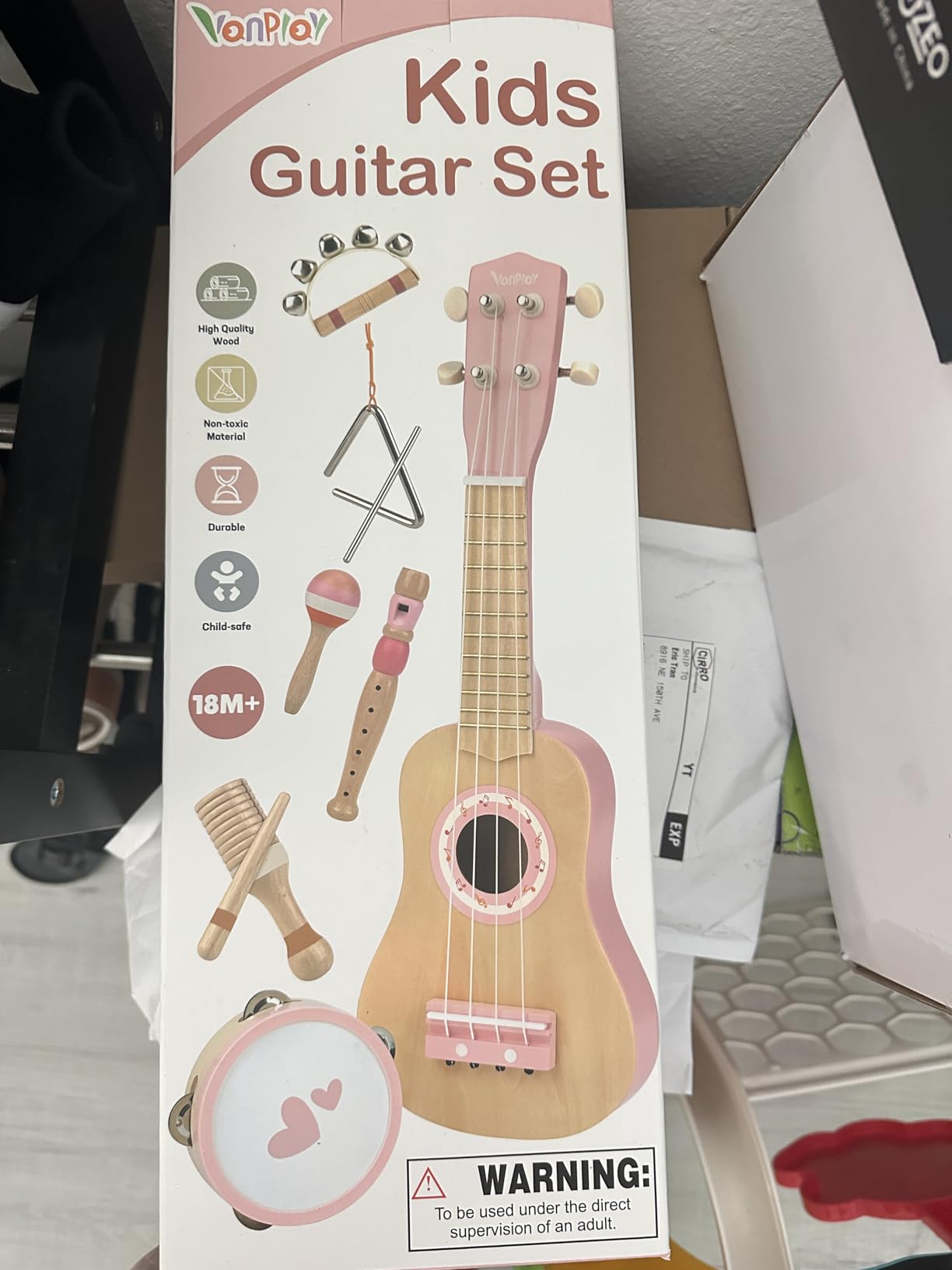 Vanplay Kids Guitar Set - Montessori Toys for 2 3 Year Old, 7 in 1 Musical Instruments Set with Ukulele/Flute/Maracas customer photo 1