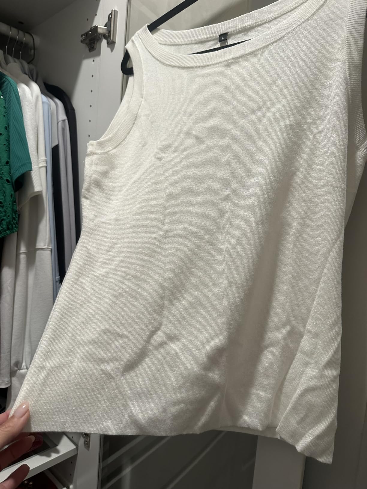 Arach&Cloz Women's Wool Blend Sleeveless All Season Business Casual Tank customer photo 2