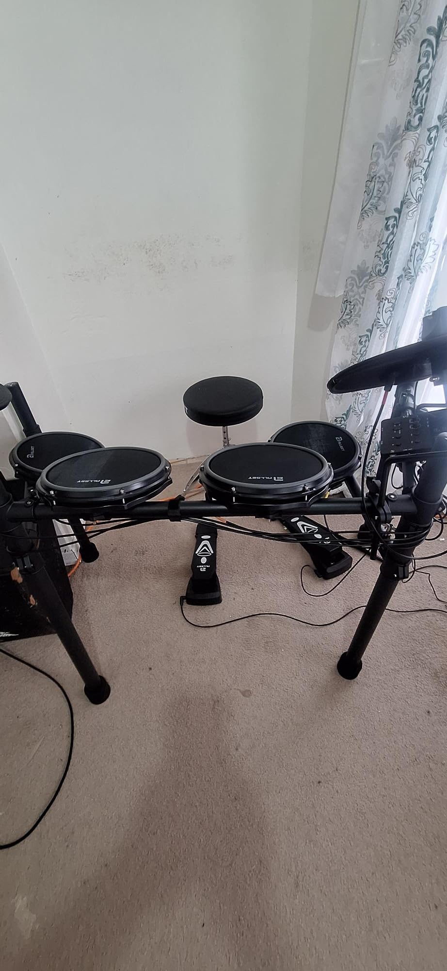 ALLSET 700 Professional Electric Drum Sets with Mude Mesh Drum Pads, 10