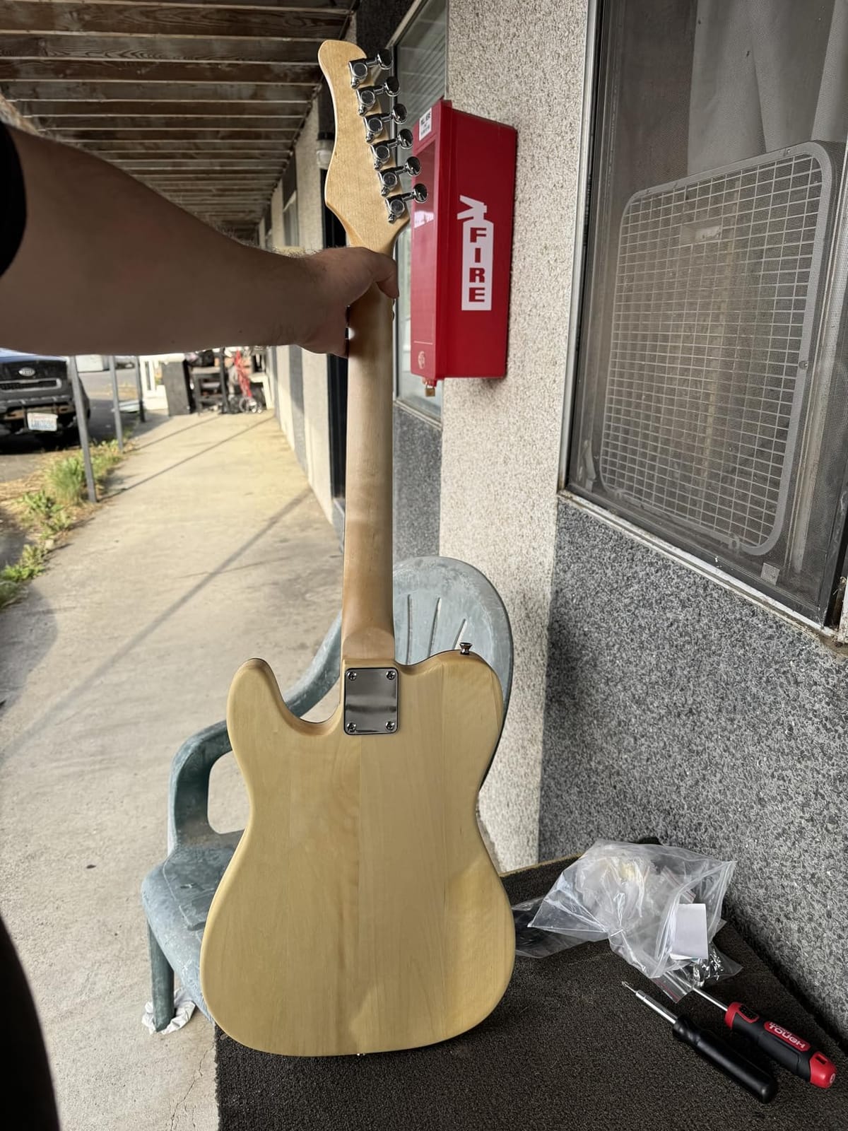 DIY Electric Guitar Kit Beginner Kit Tele Style Basswood Body customer photo 2