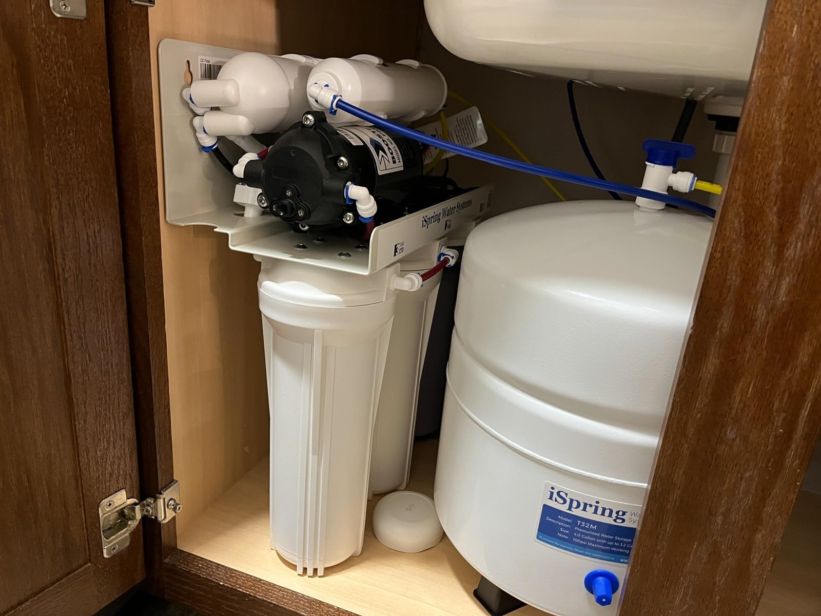 iSpring RO5004F Reverse Osmosis Water Filter with UV, SGS Tested PFAS and TDS Reduction, 500 GPD RO System Under Sink, 2:1 Pure to Drain, Tankless RO Water Filtration System, Filter Life Monitor customer photo 1