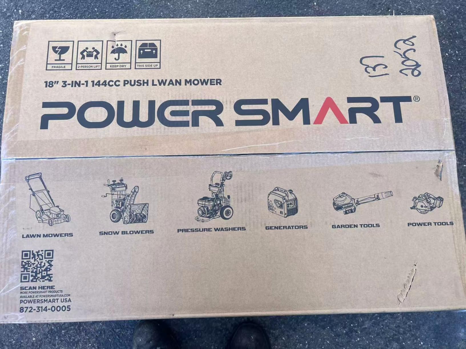 PowerSmart 22-Inch 170cc Self Propelled Gas Lawn Mower customer photo 2