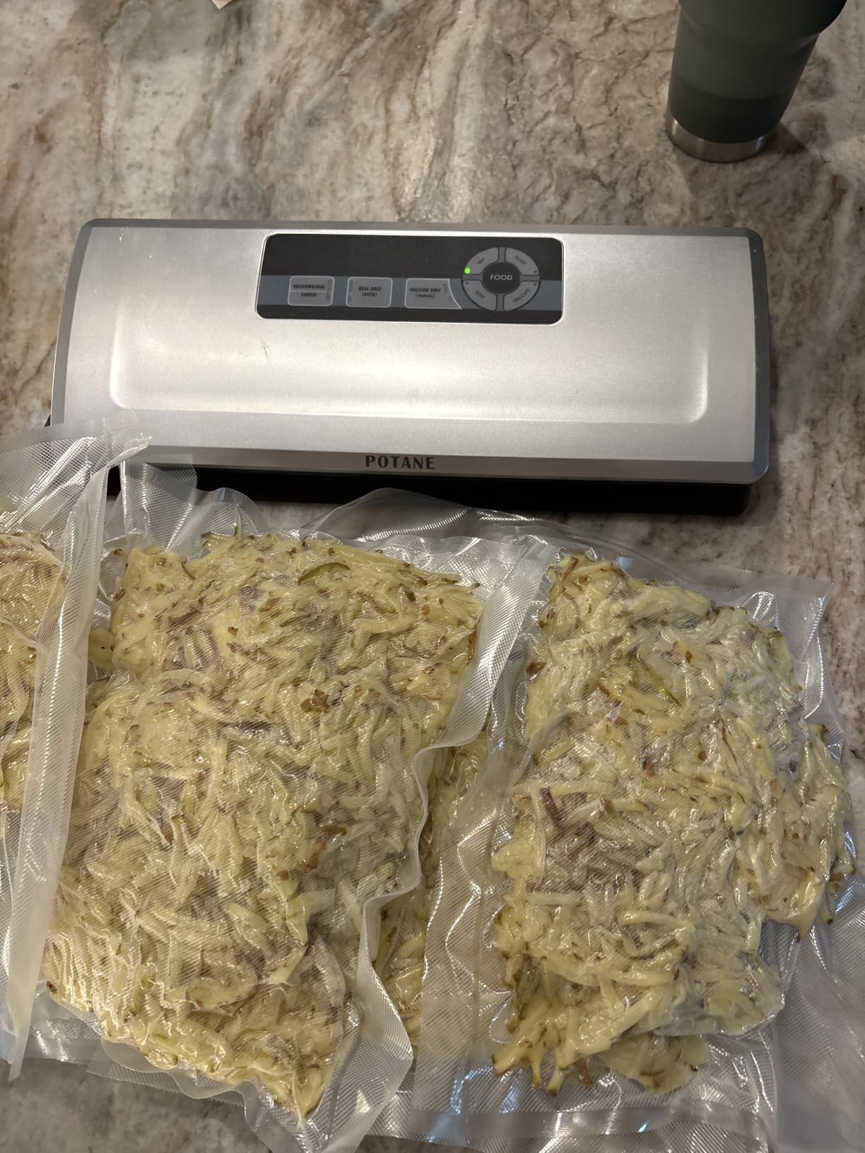 Next Gen Vacuum Sealer Machine, Potane Double Pump Food Vacuum Saver With Smart Visual Status System, Full Auto/Manual Functions, Built-in Safety Cutter&Guided Seal Bar, Start Kit Bags to Seal a Meal customer photo 2