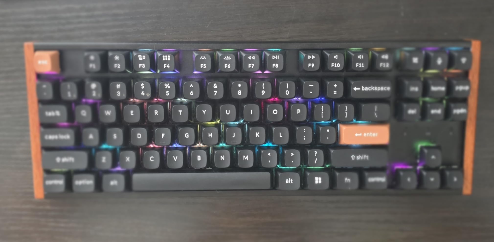Keychron K8 HE TKL Hall Effect Wireless Keyboard, Magnetic Hot-Swappable Switches, Rapid Trigger, QMK/Launcher Web, RGB, 2.4GHz/Bluetooth 5.2/Wired, Aluminum & Wood Frame, Mac Windows Linux - Black customer photo 2
