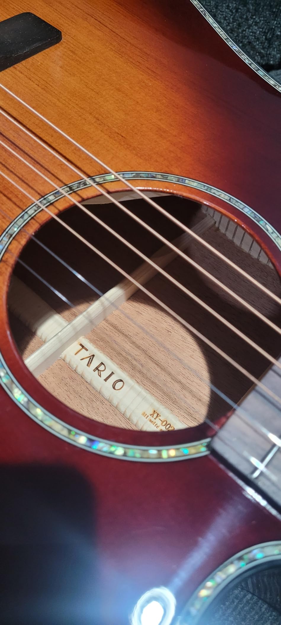 TARIO 41'' Acoustic All Solid WOOD Guitar Solid A+Sitka Spruce Top Solid Mahogany Back and Sides Mahogany Neck Rosewood Fretboard Including a Gig bag, High Gloss customer photo 2