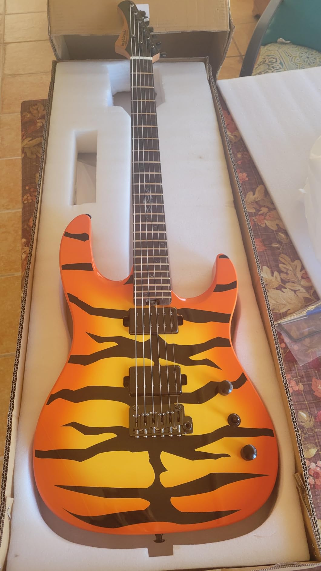 WestCreek Aetheris Solid Body Electric Guitar | Mahogany Body, Maple Neck, Rosewood Fretboard, Rounded End Frets, Bone Nut, 24 Frets (Yellow) customer photo 1