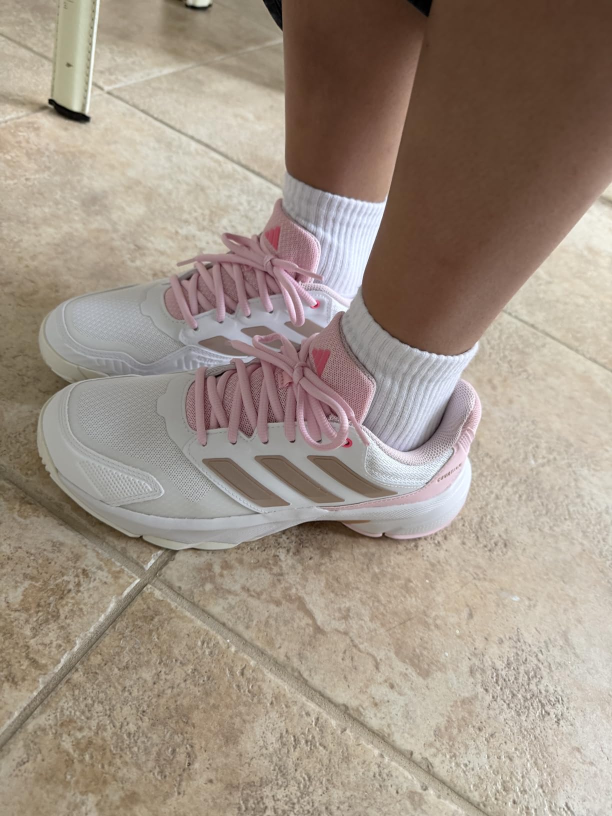 adidas Womens Courtjam Control 3 Tennis Sneakers Shoes - White | Tennis Shoes customer photo 1