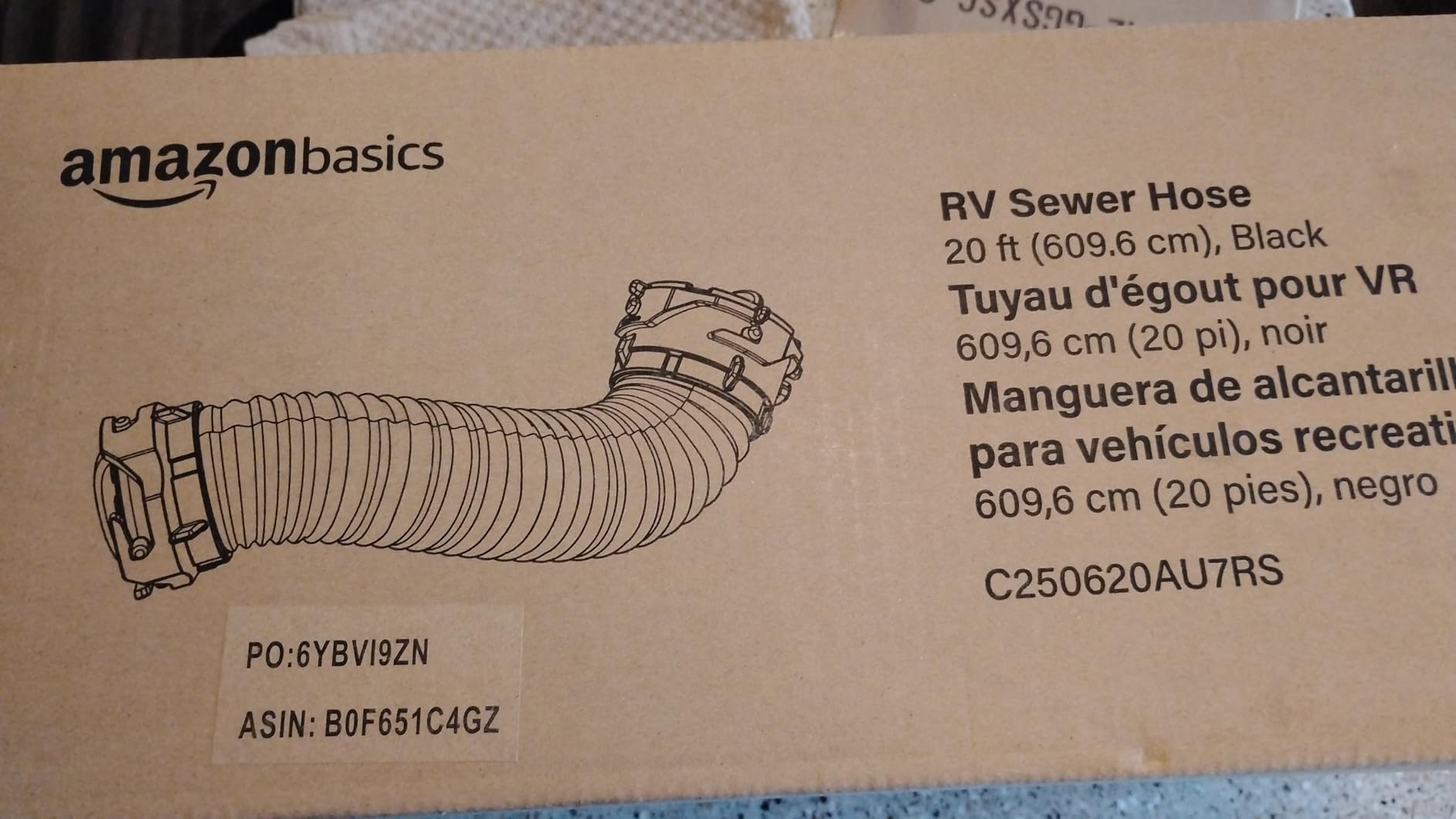 Amazon Basics RV Sewer Hose Kit, 20 ft, Black customer photo 2