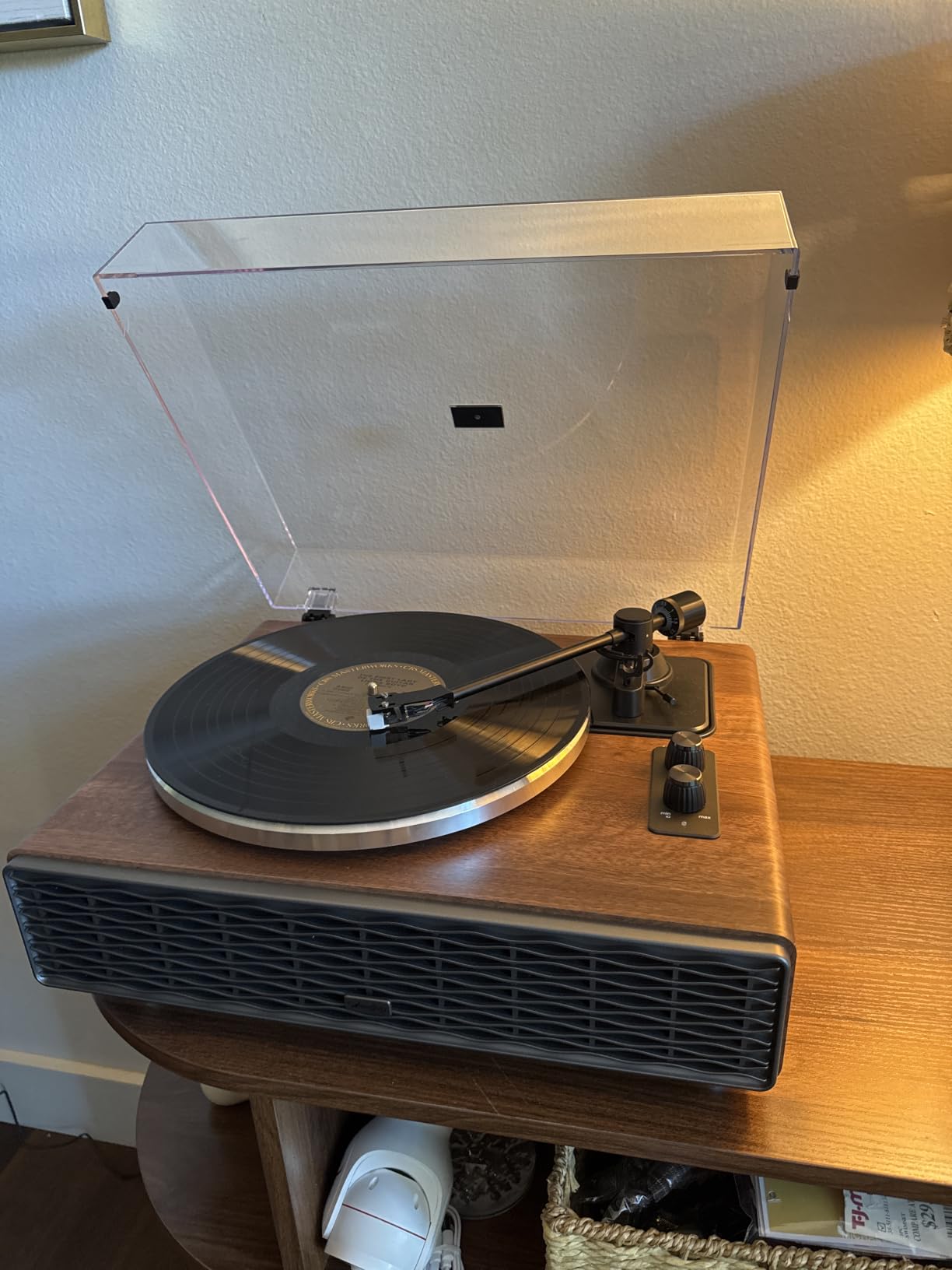 Annesburg Vinyl Record Player, Hi-Fi Bluetooth Turntable with Speakers | Adjustable Counterweight, 33/45 RPM, AT3600L Stylus, Automatic Stop, RCA output Vintage Phonograph Home Decor customer photo 1