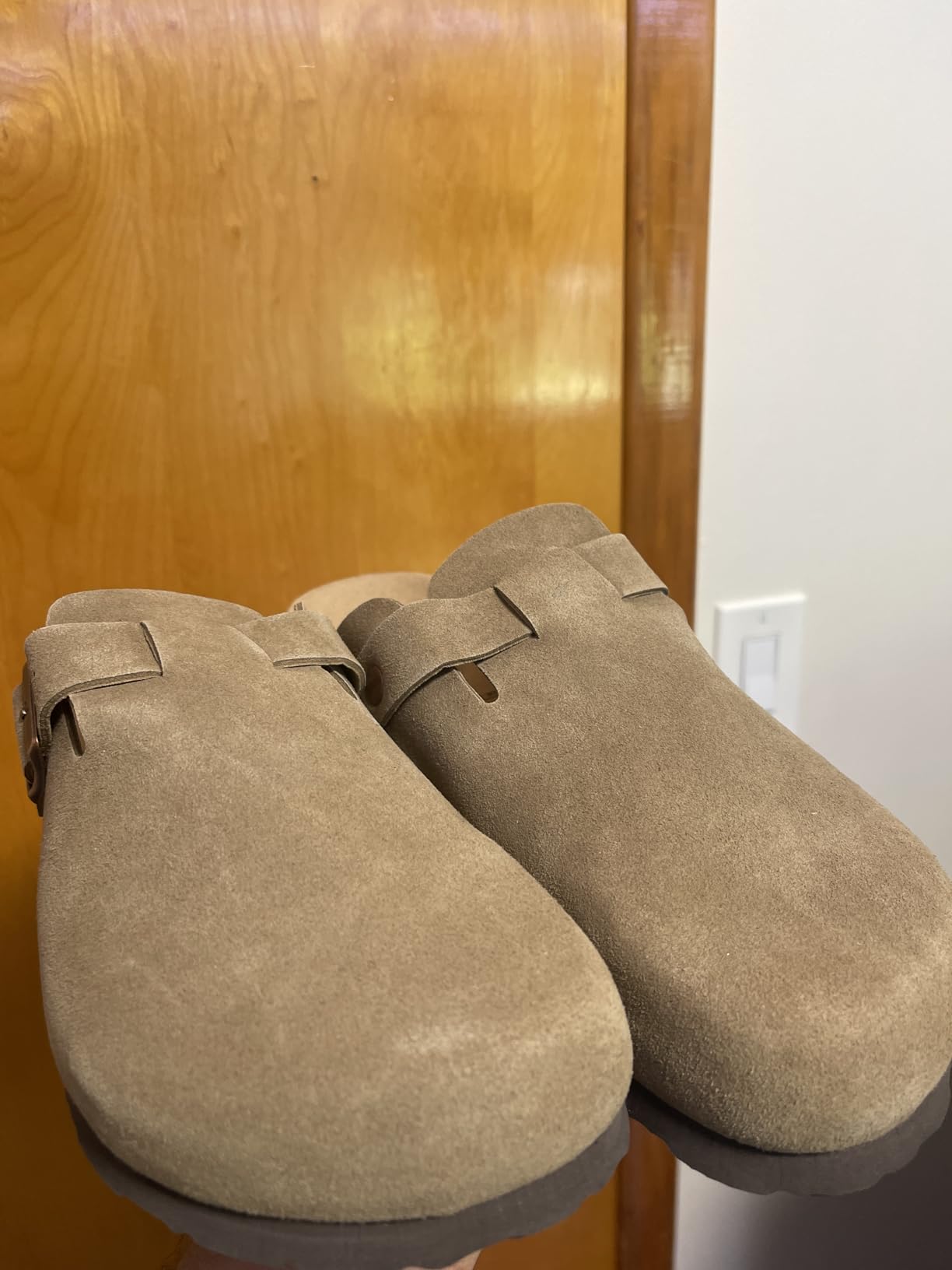 KIDMI Unisex Vegan Suede Clogs Mules with Cork Footbed customer photo 1