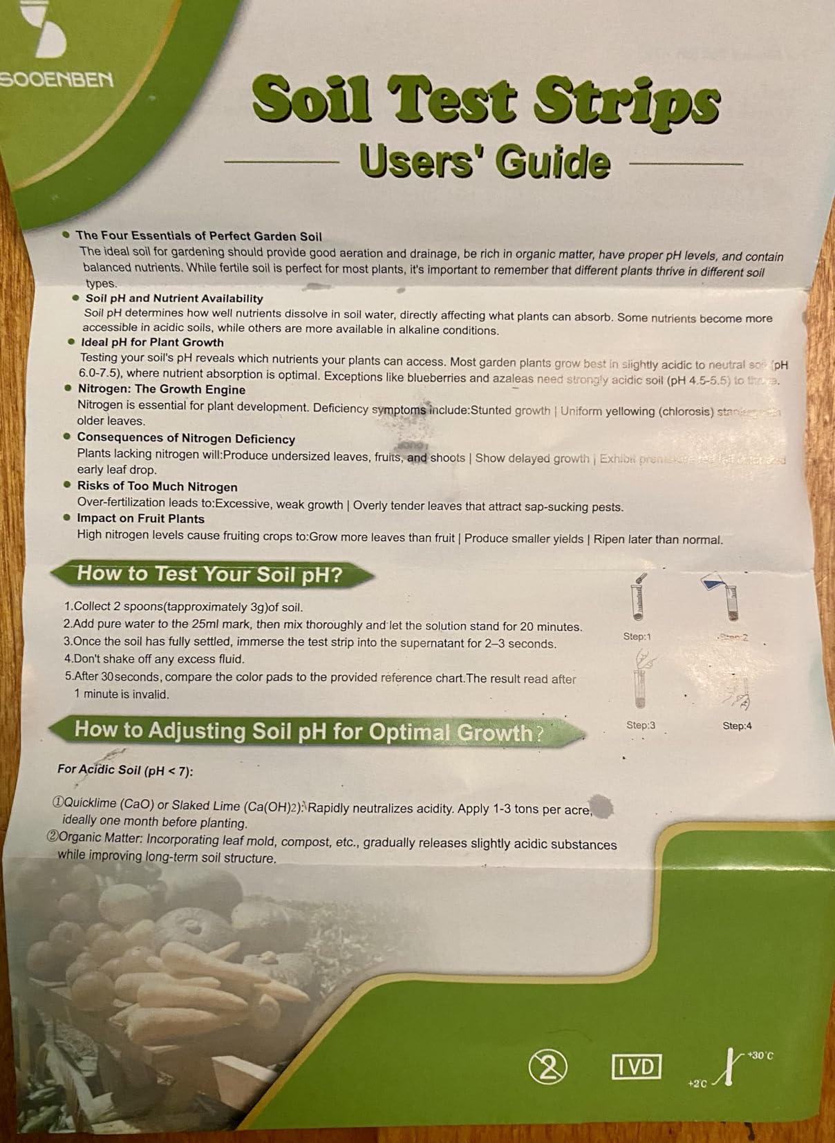 2-in-1 pH & Nitrogen Soil Test Kit, Home Soil Testing Kit for Lawns Gardening Grass Vegetables Nutrients, Soil pH Nitrogen Tester Strips Separately Sealed in Foils, Easy to Use, Rapid Results customer photo 2