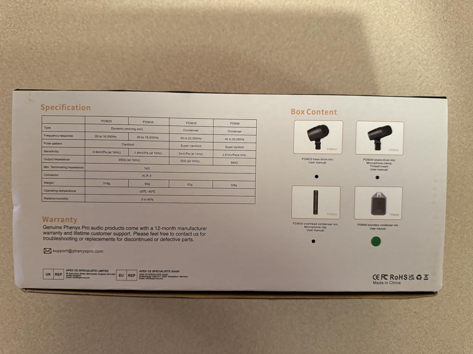 Phenyx Pro Boundary Condenser Microphone, Supercardioid Kick Drum Microphone with XLR Connector, Two-Position EQ Switch, Rugged Metal Bass Drum Mic for Instrument Applications (PDM36) customer photo 2