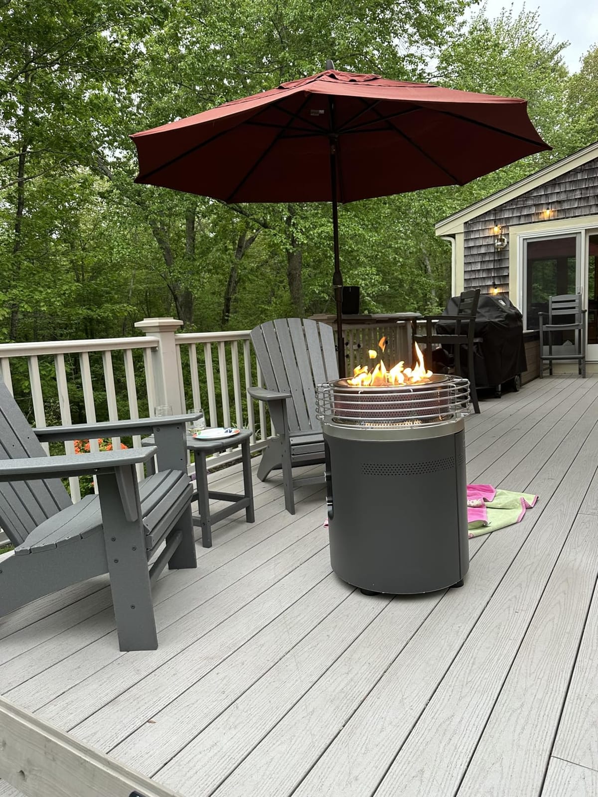 Ninja Fireside360 Fire Pit & Heater, 80,000 BTU, 3 Modes, Push Start, Black customer photo 1