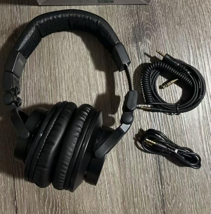 PUPGSIS M20 Wired DJ & Studio Monitor Headphones, 50mm, 3.5/6.35mm | Professional 50mm Drivers 40kHz - 1/4 to 3.5mm Audio Jack for recording, podcasting, mixing and DJ, PC, Keyboard Guitar customer photo 2