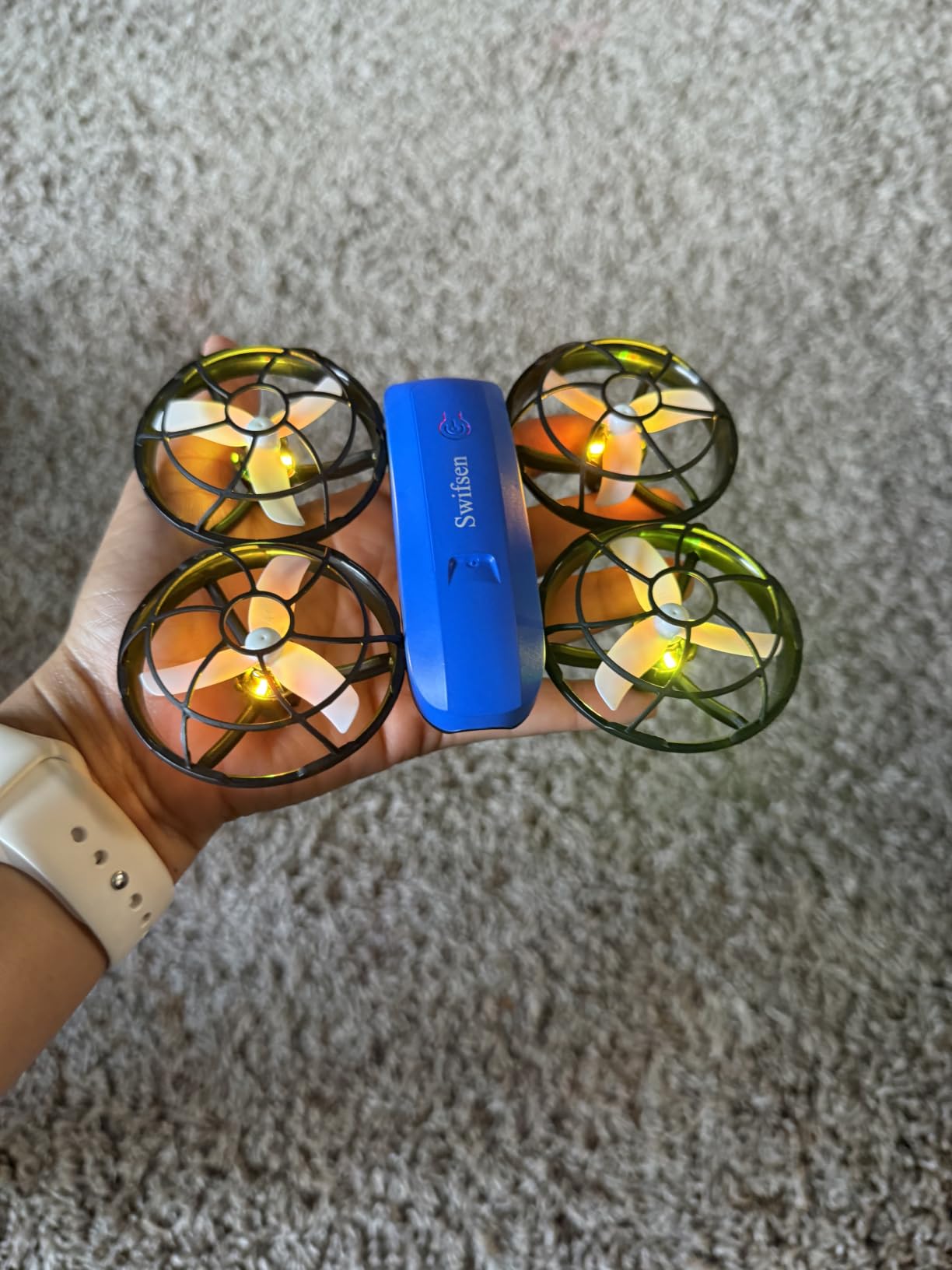 Swifsen Kids Drone with Camera – Mini Rc Toy for Boys, Beginners, Birthday Gifts for Boys and Beginners,Quadcopter Light Toy With 2 Batteries,Rc Drone Indoor Small Helicopter,Altitude Hold customer photo 2