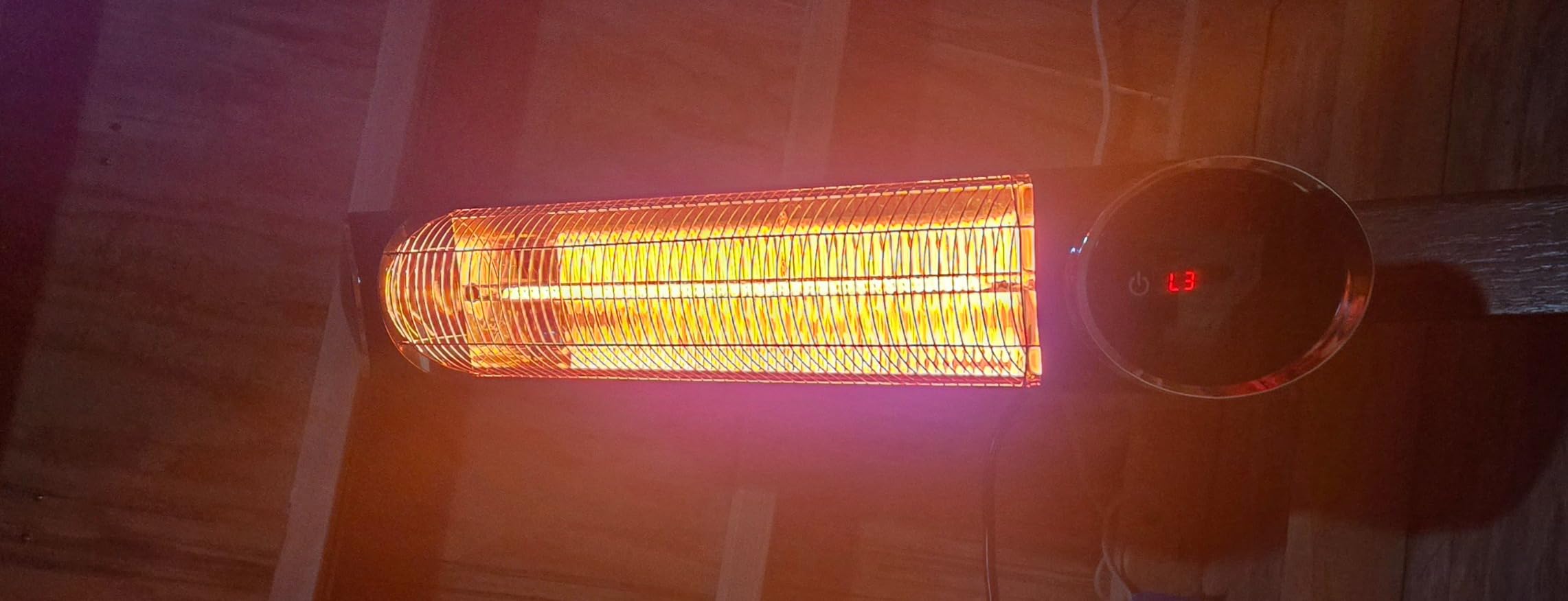 Hanging Patio Heater, Outdoor Electric Heater, Wall Mounted & Ceiling Infrared Garage Heater for Outdoor/Indoor Use, 1500W, Remote Control, Black customer photo 2
