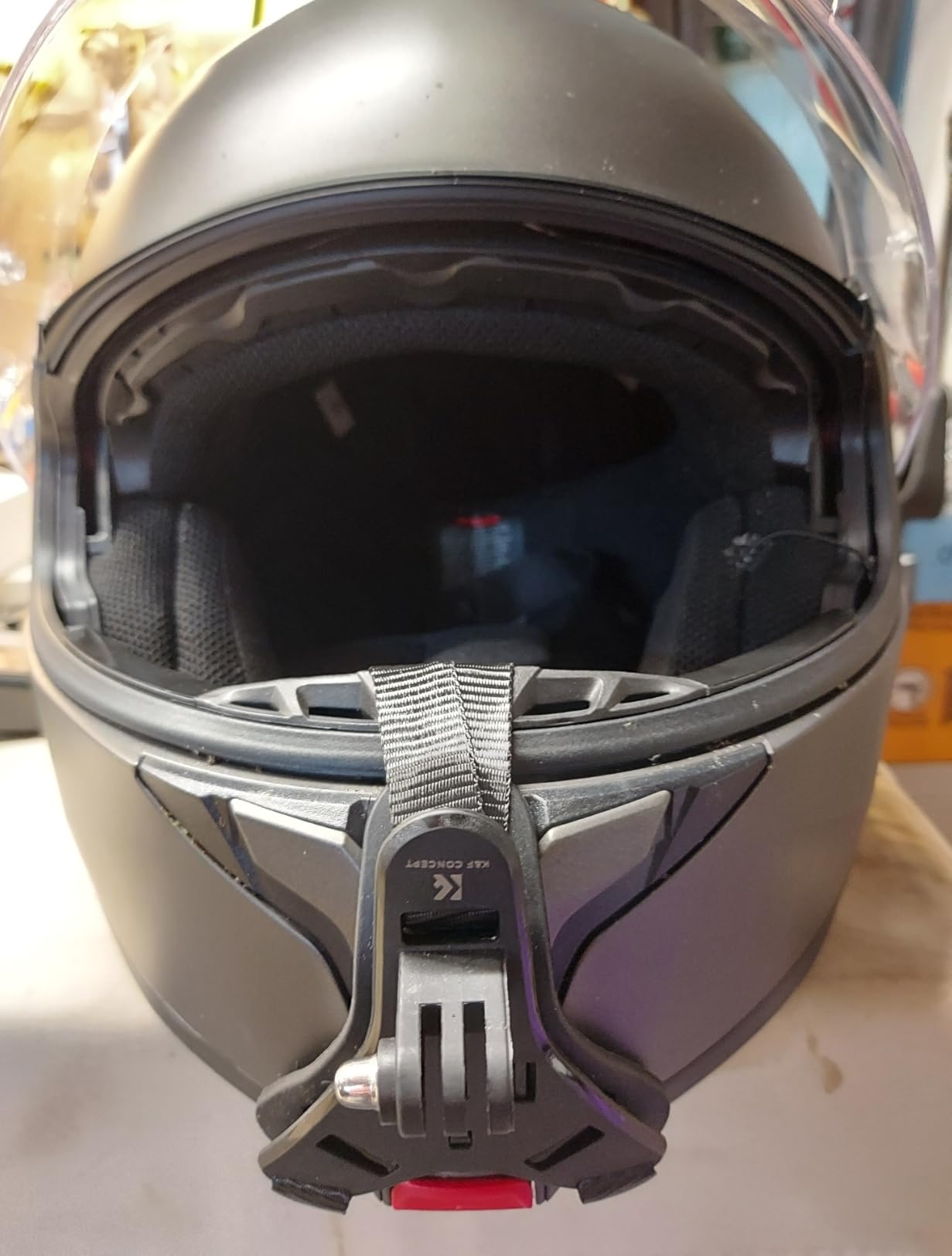 K&F CONCEPT Action Camera Motorcycle Dirt Bike Helmet Chin Strap Mount customer photo 1