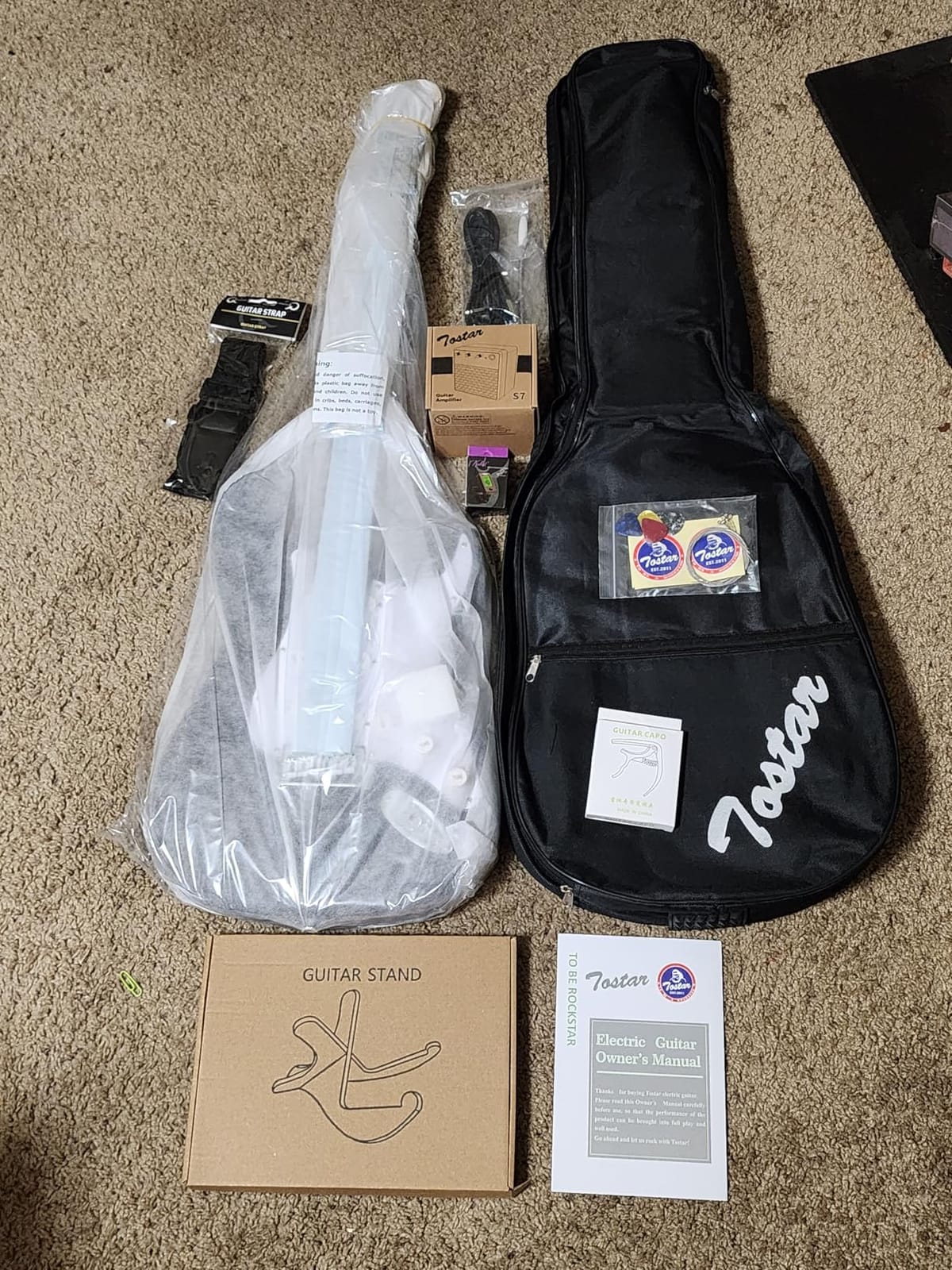 Tostar Electric Guitar Kit for Beginners with 39