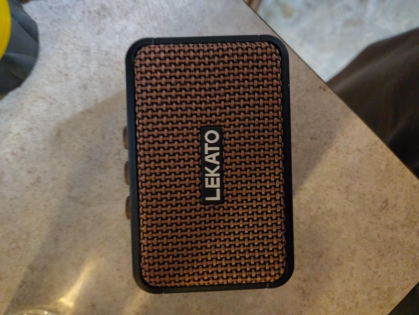 LEKATO Mini Guitar Amplifier, Dual Speakers 5W, Rechargeable Electric Guitar Amp Bluetooth with Clean Overdrive, 6H Working, Headphone Jack, Wireless Portable Small Amp for Practice, Traveling (Blue) customer photo 1