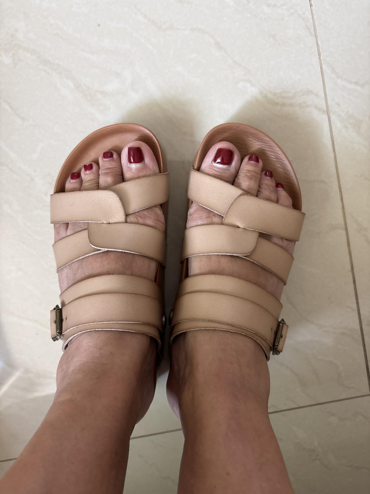 Project Cloud Platform Sandals for Women Strappy Wedges Plush Insole 2026 customer photo 1