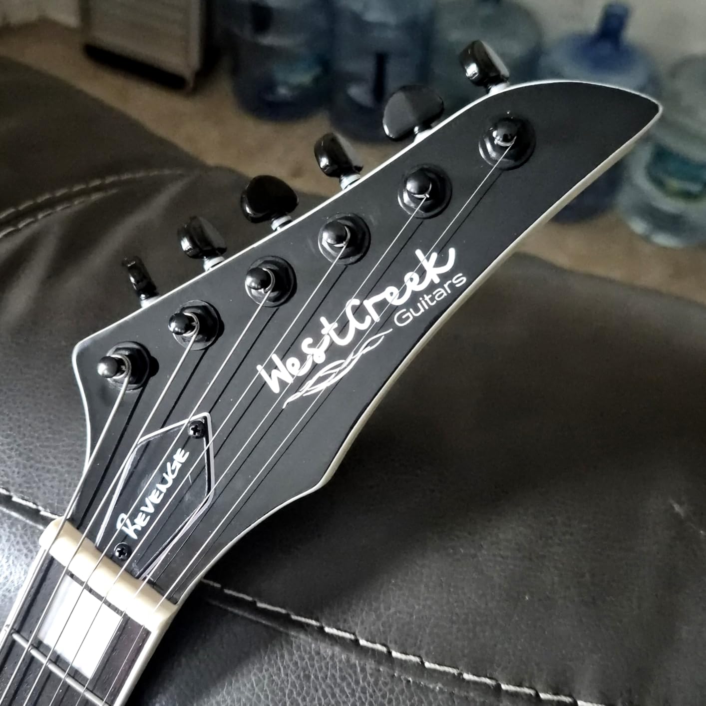WestCreek Revenge Solid Body Electric Guitar, Heavy Metal Guitar | Right Handed, Heavy Metal Pickups, Rounded End Jumbo Frets, Bone nut, Rosewood Fretboard, Mahogany Body (Scratch) customer photo 1