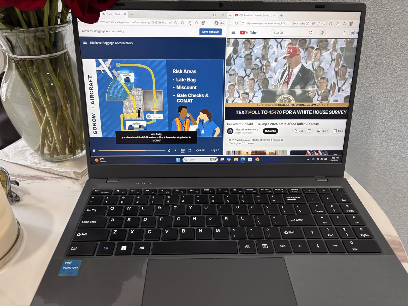 Laptop Computer 15.6 inch, 8GB RAM 256GB SSD Expandable 1TB, Pentium (up to 3.4GHz), FHD IPS Screen, USB 3.2, Dual USB C, TF Card Slot, HDMI customer photo 2