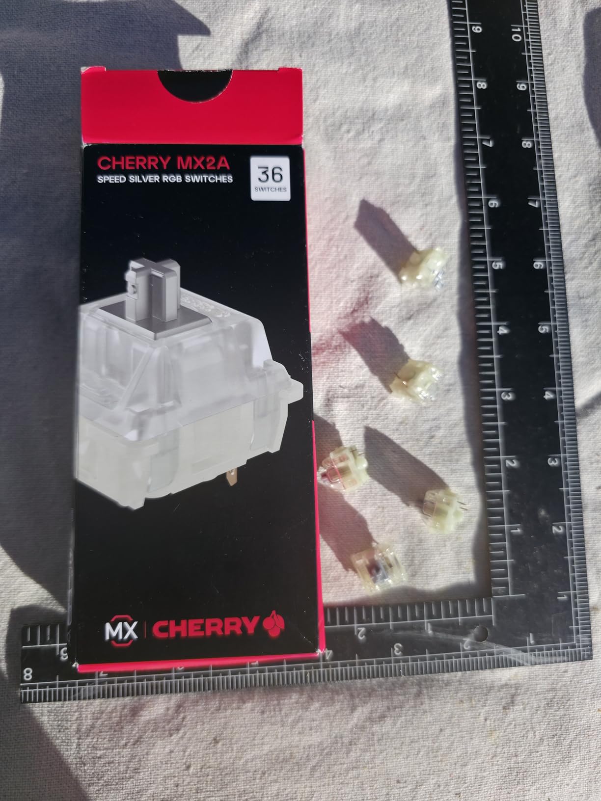 CHERRY MX2A RGB Speed Silver Switch Kit, 36 Mechanical Keyboard Switches, for DIY, Hot Swap or Gaming Keyboard, Linear Switch with No Click, Fast & Direct customer photo 1