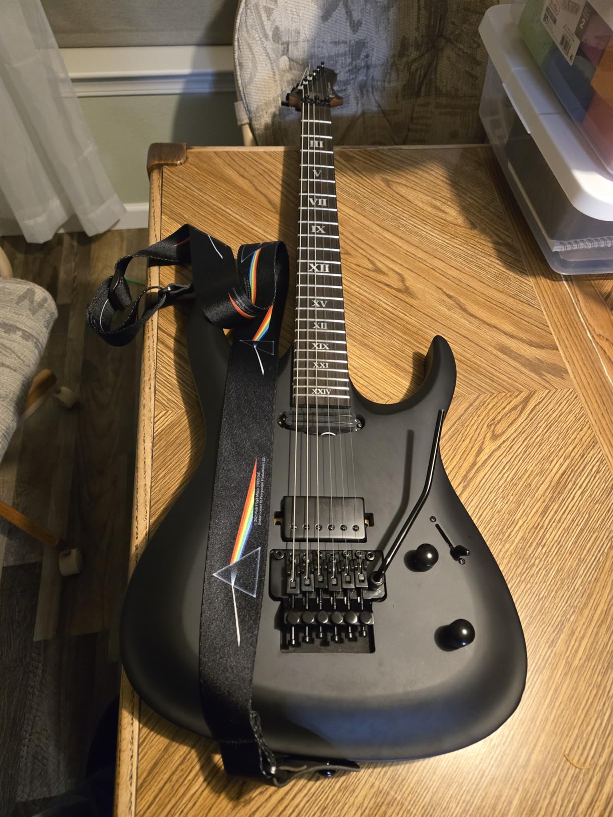 Leo Jaymz Tsunami Electric Guitar Mahogany Body & Roasted Maple Neck, HH Pickups with Rail, Double-Locking Tremolo, 24 Frets (Matte Silver) customer photo 2